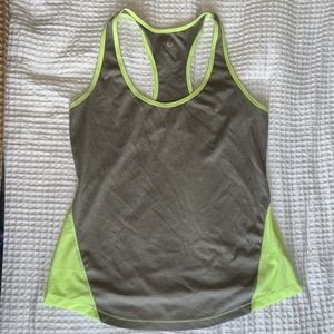 gray & neon racerback tank top